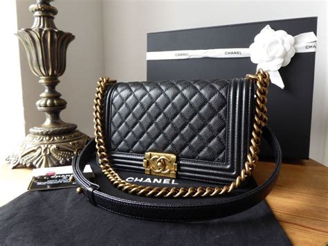 chanel boy bag medium black gold|Chanel boy bag old medium.